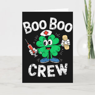 Boo Boo Crew St Patricks Day Krankenpfleger Scrub Karte