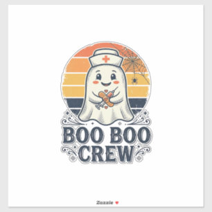 Boo Boo Crew Süße Krankenschwester Geist Halloween Aufkleber