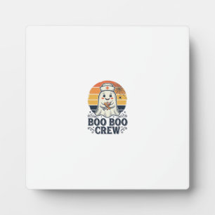 Boo Boo Crew Süße Krankenschwester Geist Halloween Fotoplatte