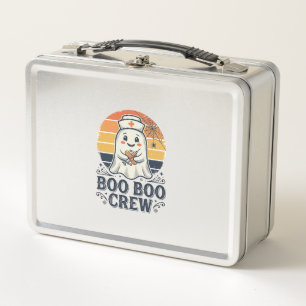 Boo Boo Crew Süße Krankenschwester Geist Halloween Metall Brotdose