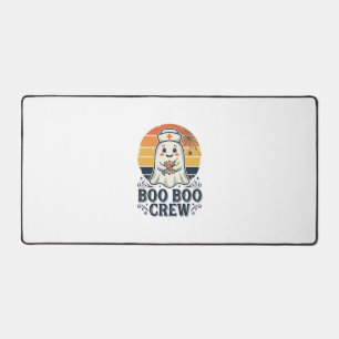 Boo Boo Crew Süße Krankenschwester Geist Halloween Schreibtischunterlage