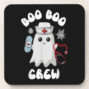 Boo Boo Crew Süße Krankenschwester Geist Lustig Ha Getränkeuntersetzer