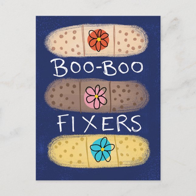 Boo-Boo Fixer Bandaid Postkarte (Vorderseite)