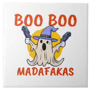 Boo Boo Madafakas Lustiger Halloween-Geist Fliese