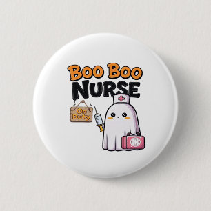 Boo Boo Nurse on Duty Classic T - Shirt Button