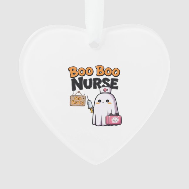 Boo Boo Nurse On Duty Classic T-Shirt Ornament (Vorderseite)