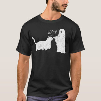 Boo Boo-P Katzen-Geist Lustiges Halloween Katzenli T-Shirt