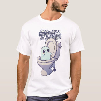 Boo-Boo-Zeit - Funny Ghost Toilet Design T-Shirt
