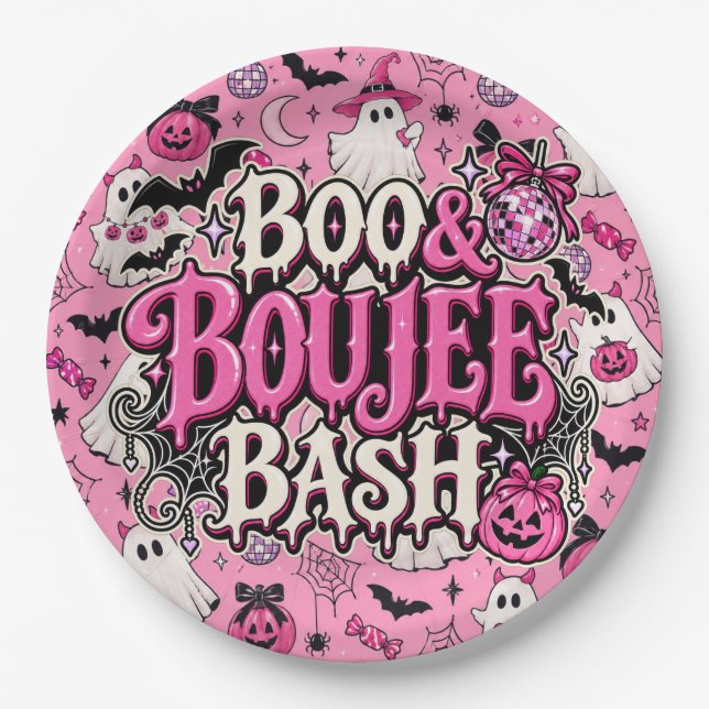 Boo & Boujee Bash  Pappteller (Vorderseite)