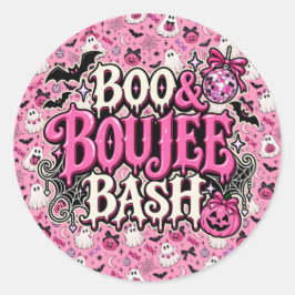 Boo & Boujee Bash Runder Aufkleber