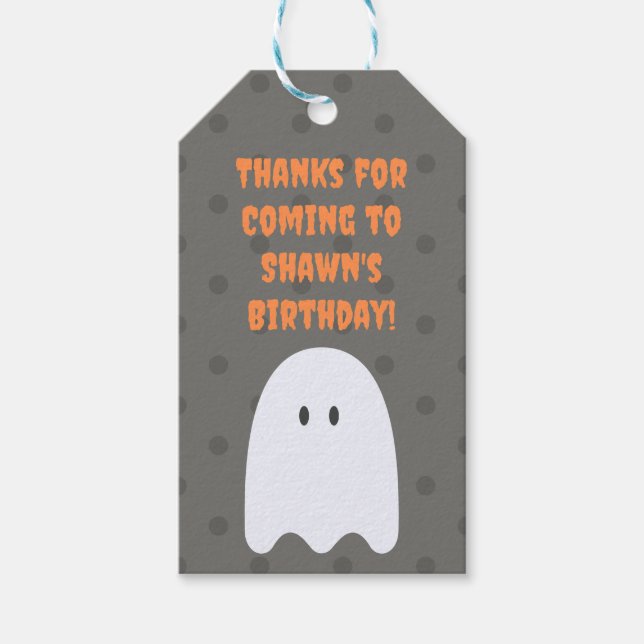 Boo! Boys Halloween-Party Favor Tag Geschenkanhänger (Vorderseite)