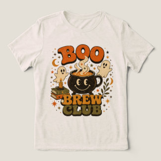 Boo Brew Club Retro Halloween Kaffee & Geist Tri-Blend Shirt
