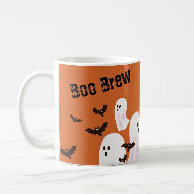 Boo Brew Gespenst Halloween Kaffeetasse (Links)