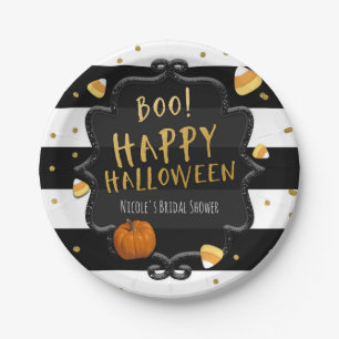 Boo! Candy Corn Costume Halloween-Party Pappteller