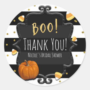 Boo ! Candy Corn Halloween Party Favoriser Sticker