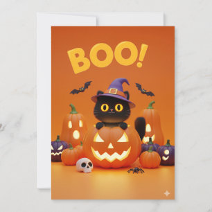 BOO ! Carte d'invitation Halloween