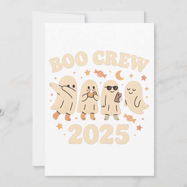 Boo Crew 2025 Trending Ghost Squad Einladung (Vorderseite)