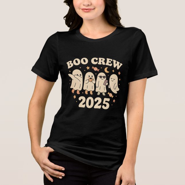 Boo Crew 2025 Trending Ghost Squad Tri-Blend Shirt (Vorderseite)