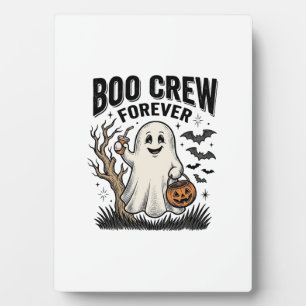 Boo Crew Forever Vintage Geist Halloween-Shirt Des Fotoplatte