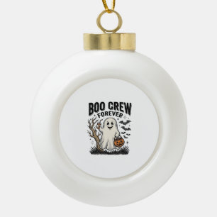 Boo Crew Forever Vintage Geist Halloween-Shirt Des Keramik Kugel-Ornament