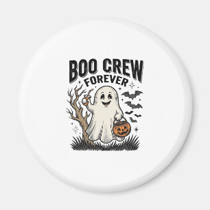 Boo Crew Forever Vintage Geist Halloween-Shirt Des Magnet