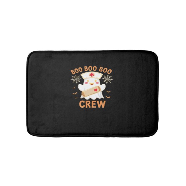 Boo Crew Funny Ghost Spooky Halloween Nurse T-Shir Badematte (Vorderseite)