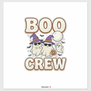 Boo Crew Geist Halloween Vintage Vektor Design_1 Aufkleber