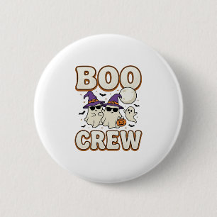Boo Crew Geist Halloween Vintage Vektor Design_1 Button