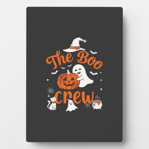 Boo Crew Geist-Kürbis Weiße Katze Hexenhut Fotoplatte