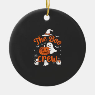 Boo Crew Geist-Kürbis Weiße Katze Hexenhut Keramik Ornament