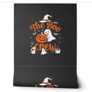 Boo Crew Geist-Kürbis Weiße Katze Hexenhut Tapete