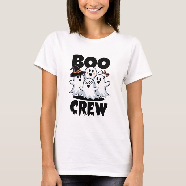 Boo-Crew Halloween-Familienspiel T-Shirt (Vorderseite)