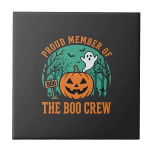 Boo Crew Halloween-Geist-Kürbis-Design_1 Fliese