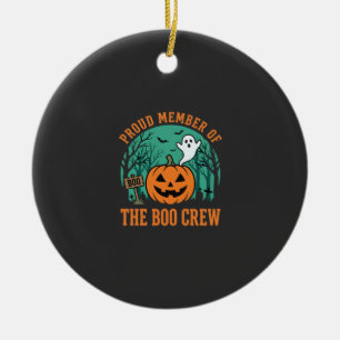 Boo Crew Halloween-Geist-Kürbis-Design_1 Keramik Ornament