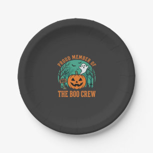Boo Crew Halloween-Geist-Kürbis-Design_1 Pappteller