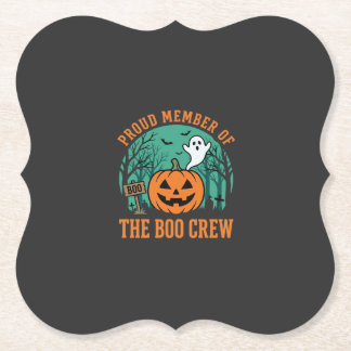 Boo Crew Halloween-Geist-Kürbis-Design_1 Untersetzer