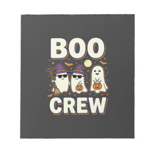 Boo Crew Halloween-Geister Vektor-Design_1 Notizblock