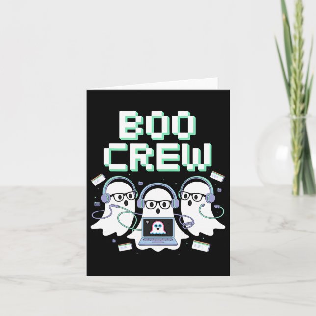 Boo-Crew Halloween IT-Help-Desk-Support-Steg Karte (Vorderseite)