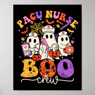 Boo Crew Kostüm Funny Nurse Ghost Halloween Poster