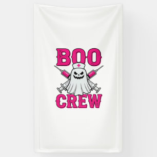 Boo Crew Krankenschwester Geist Halloween Banner