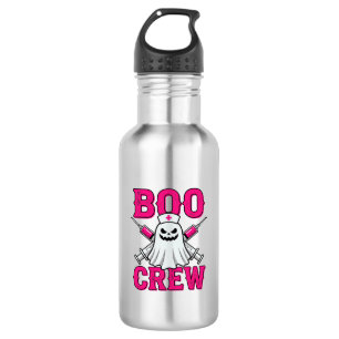 Boo Crew Krankenschwester Geist Halloween Edelstahlflasche