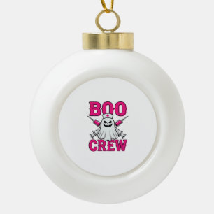 Boo Crew Krankenschwester Geist Halloween Keramik Kugel-Ornament