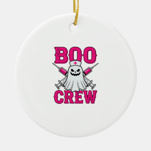 Boo Crew Krankenschwester Geist Halloween Keramik Ornament