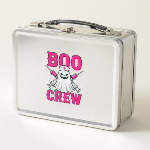 Boo Crew Krankenschwester Geist Halloween Metall Brotdose