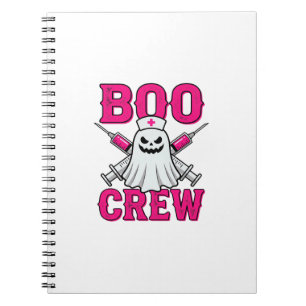 Boo Crew Krankenschwester Geist Halloween Notizblock