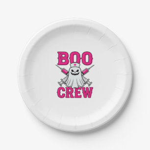 Boo Crew Krankenschwester Geist Halloween Pappteller