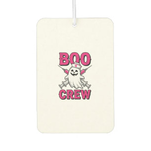 Boo Crew Krankenschwester Geist Halloween Vektor D Autolufterfrischer