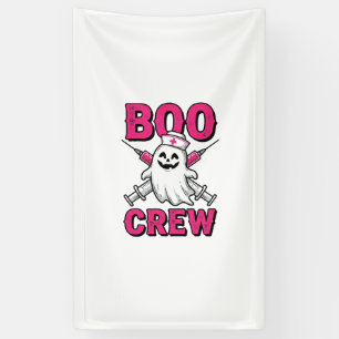 Boo Crew Krankenschwester Geist Halloween Vektor D Banner