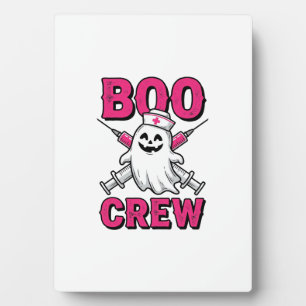 Boo Crew Krankenschwester Geist Halloween Vektor D Fotoplatte