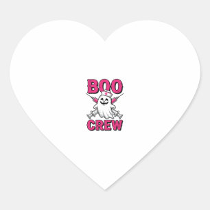 Boo Crew Krankenschwester Geist Halloween Vektor D Herz-Aufkleber